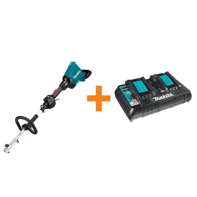 Makita 18V X2 (36V) LXT Brushless Couple Shaft Power Head (Tool-Only) with 18V LXT Dual Port Rapid Optimum Charger - XUX01Z-DC18RD