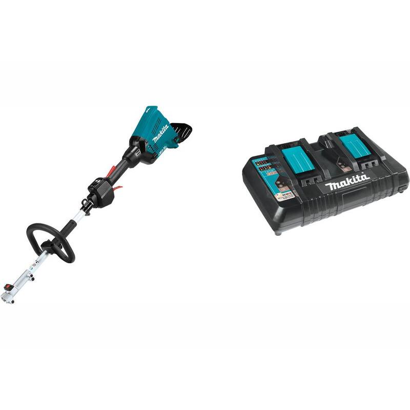 Makita 18V X2 (36V) LXT Brushless Couple Shaft Power Head (Tool-Only) with 18V LXT Dual Port Rapid Optimum Charger - XUX01Z-DC18RD