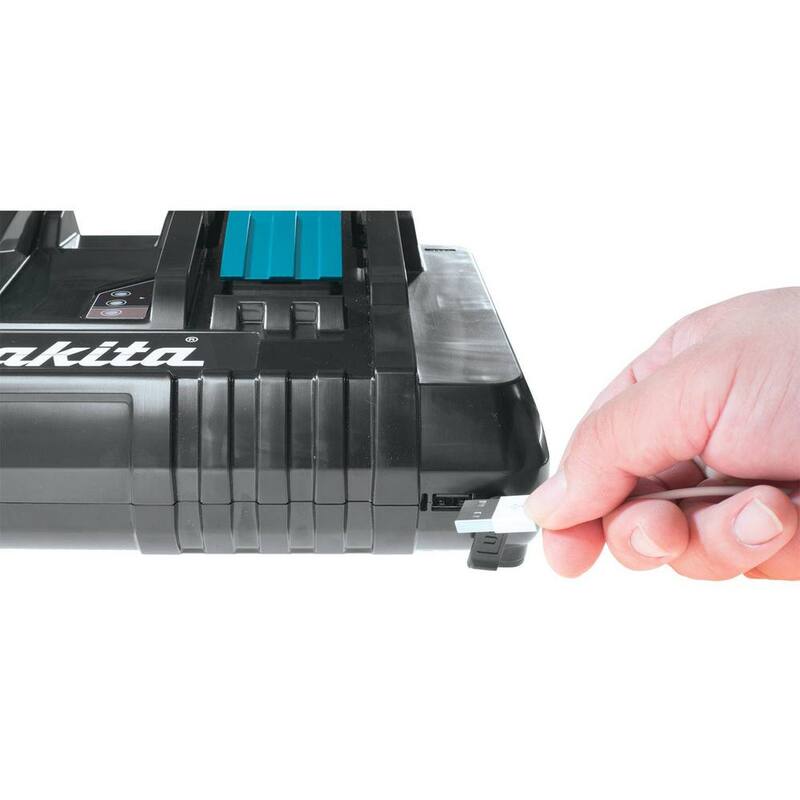 Makita 18V X2 (36V) LXT Brushless Couple Shaft Power Head w/ Trimmer Attach with bonus 18V LXT Dual Port Rapid Charger - XUX01ZM5-DC18RD