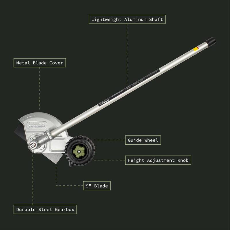 Green Machine 9 in. Edger Attachment for Multitool Power Head - GMMT6200-EGA