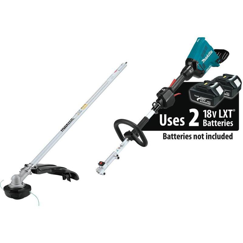 Makita LXT 18V X2 (36V) Couple Shaft Power Head (Tool Only) with String Trimmer and Double-Sided Hedge Trimmer Attachment - XUX01ZM5EN410MP