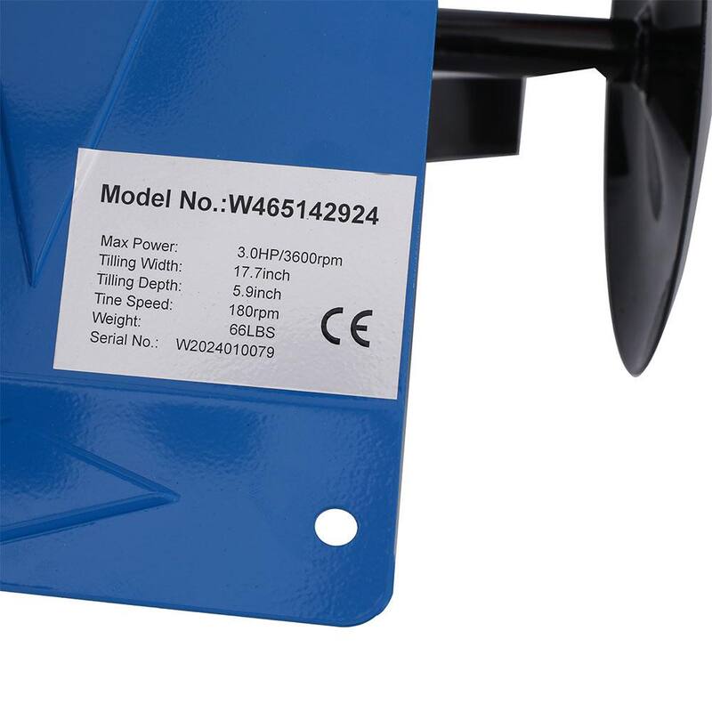 Misopily 2-in-1 4-Cycle 78.5 CC Tiller and Cultivator with Handle, 18 in. Till Width, EPA Compliant, Blue - SA11-328B079