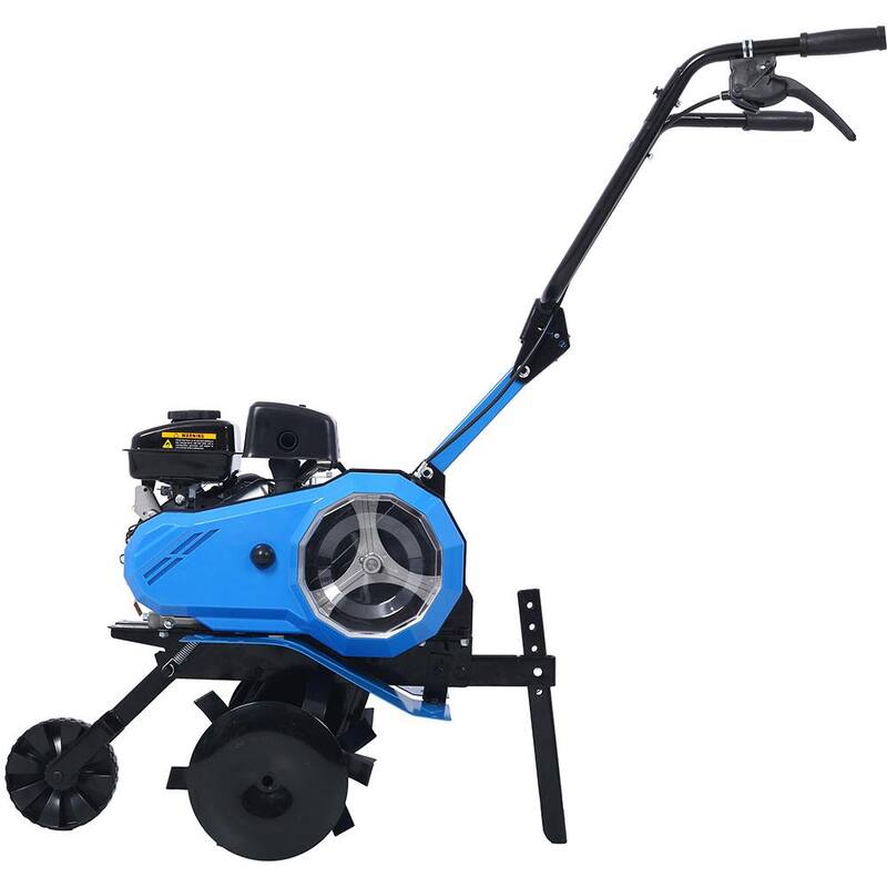 Misopily 2-in-1 4-Cycle 78.5 CC Tiller and Cultivator with Handle, 18 in. Till Width, EPA Compliant, Blue - SA11-328B079