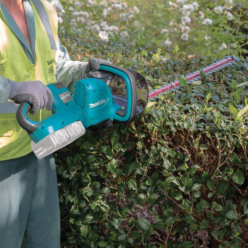 Makita 18V X2 (36V) LXT Brushless Power Head with Trimmer Attachment and LXT Hedge Trimmer w/Bonus 18V LXT 2Pk Battery 5.0Ah - XUX01ZM5B185H4Z