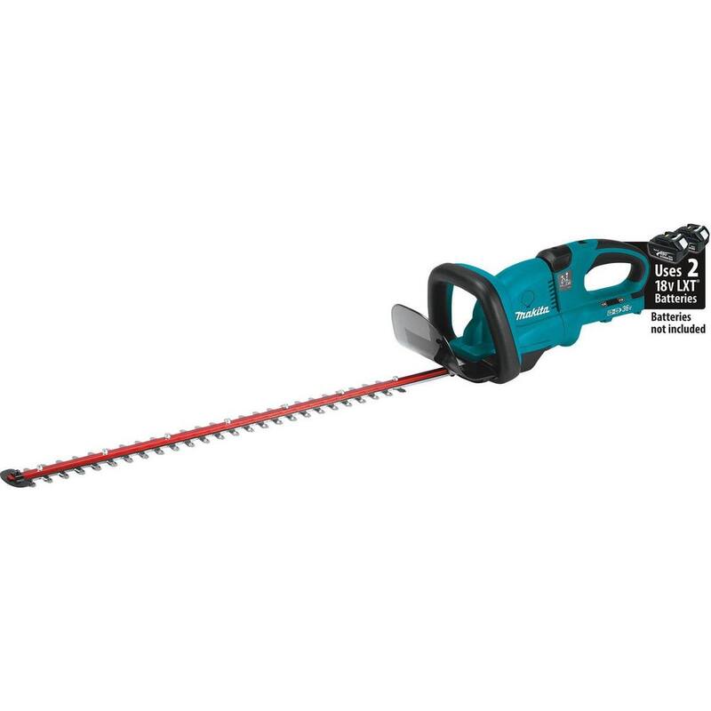 Makita 18V X2 (36V) LXT Brushless Power Head with Trimmer Attachment and LXT Hedge Trimmer w/Bonus 18V LXT 2Pk Battery 5.0Ah - XUX01ZM5B185H4Z