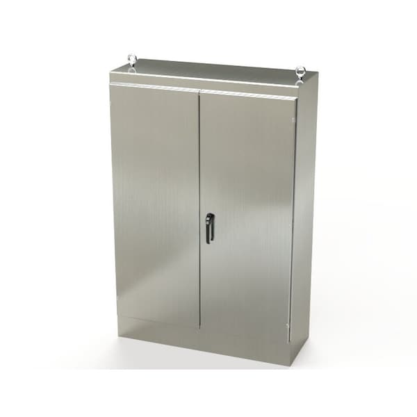 Saginaw Control & Engineering 304 Stainless Steel Electrical Enclosures, 72 in H, 18 in D, 48 in W, NEMA 3R, 12, 13, Hinged - SCE-724818SSFSD