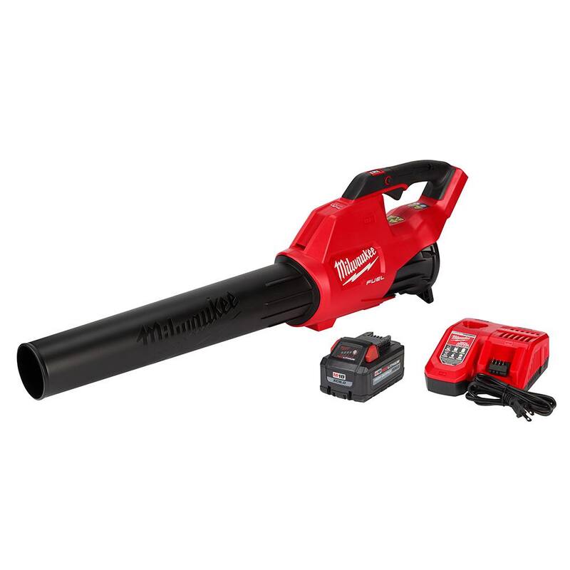Milwaukee M18 FUEL 120 MPH 450 CFM 18V Lithium-Ion Brushless Cordless Handheld Blower Kit with 8.0 Ah Battery, Rapid Charger - 2724-21HD