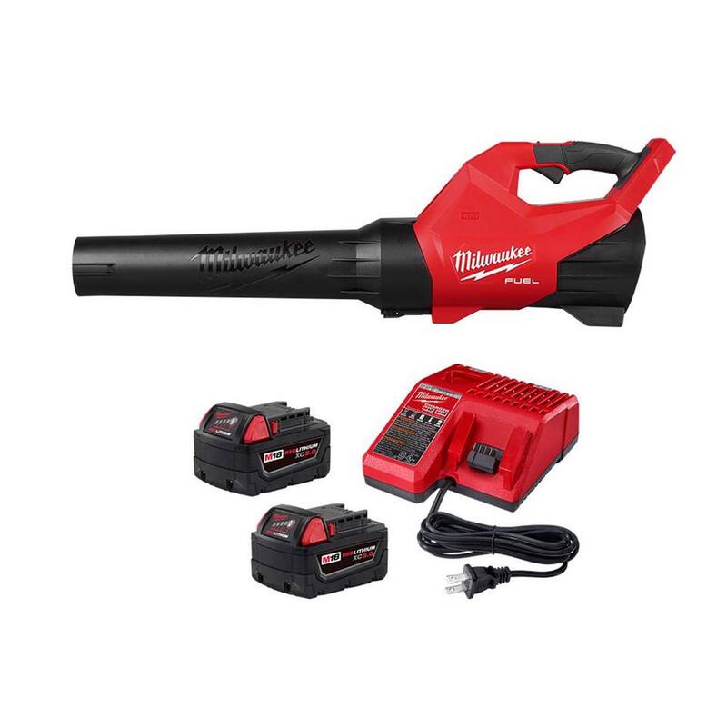 Milwaukee M18 FUEL 120 MPH 500 CFM 18V Brushless Cordless Battery Powered Leaf Blower with Two 5.0Ah Batteries and Charger - 3017-20-48-59-1852B