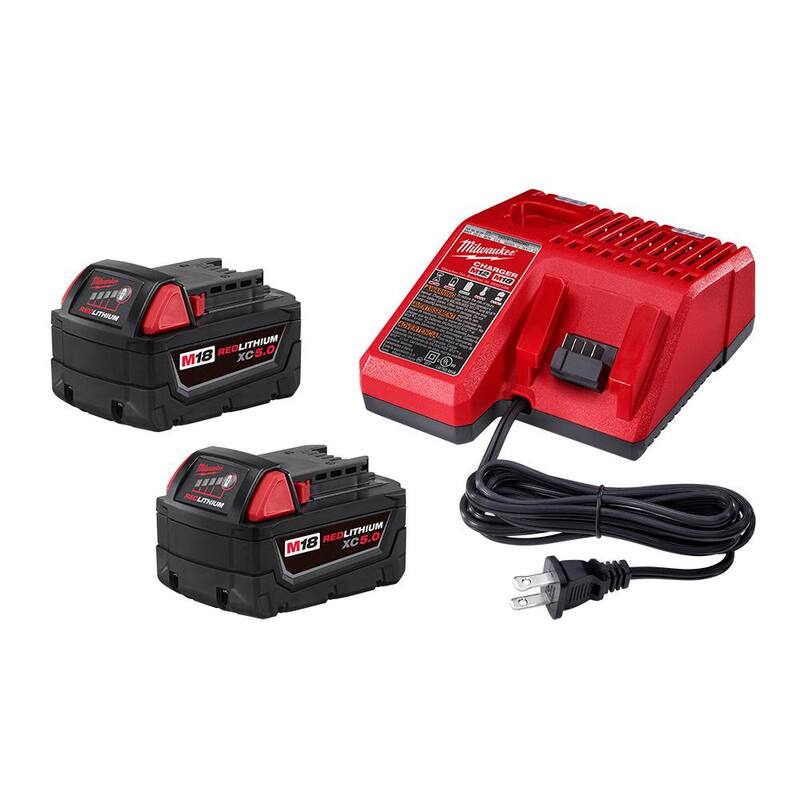 Milwaukee M18 FUEL 120 MPH 500 CFM 18V Brushless Cordless Battery Powered Leaf Blower with Two 5.0Ah Batteries and Charger - 3017-20-48-59-1852B