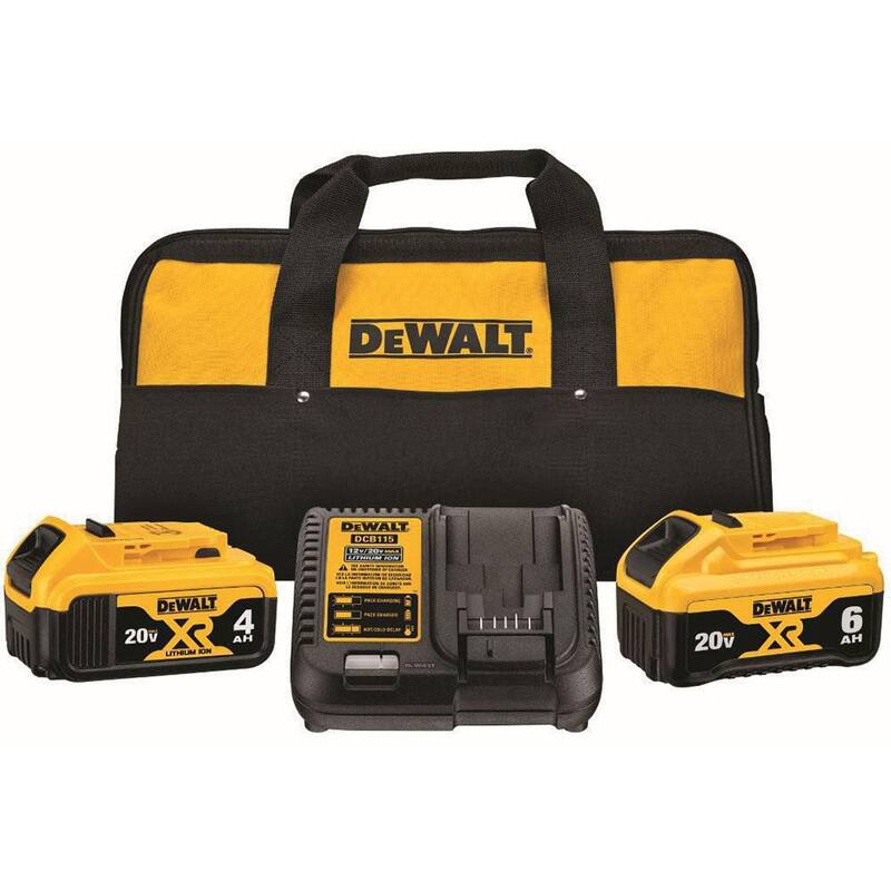 DEWALT 20V MAX 125 MPH 450 CFM Cordless Battery Powered Handheld Leaf Blower Kit with 6.0 Ah and 4.0 Ah Starter Kit - DCBL722BDCB246K