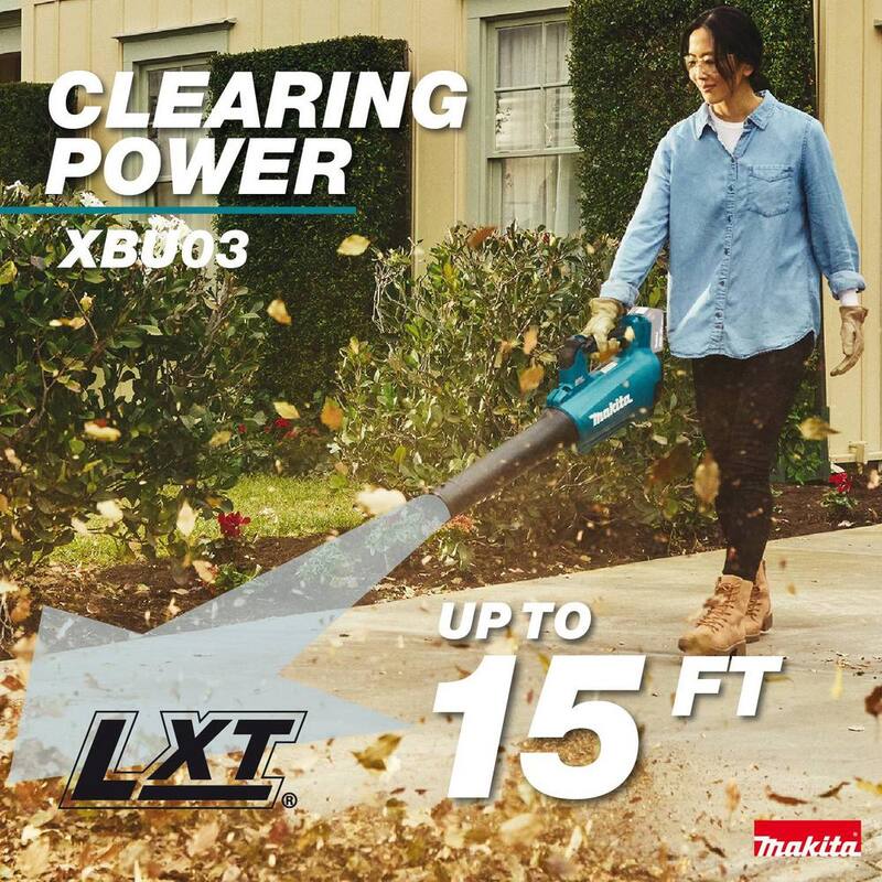 Makita 116 MPH 459 CFM 18V LXT Lithium-Ion Brushless Cordless Leaf Blower (Tool-Only) - XBU03Z