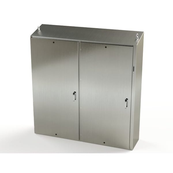 Saginaw Control & Engineering 304 Stainless Steel Electrical Enclosures, 72 in H, 18 in D, 73 in W, NEMA 3R, 4, 4X, 12, 13 - SCE-72XEL7318SSST