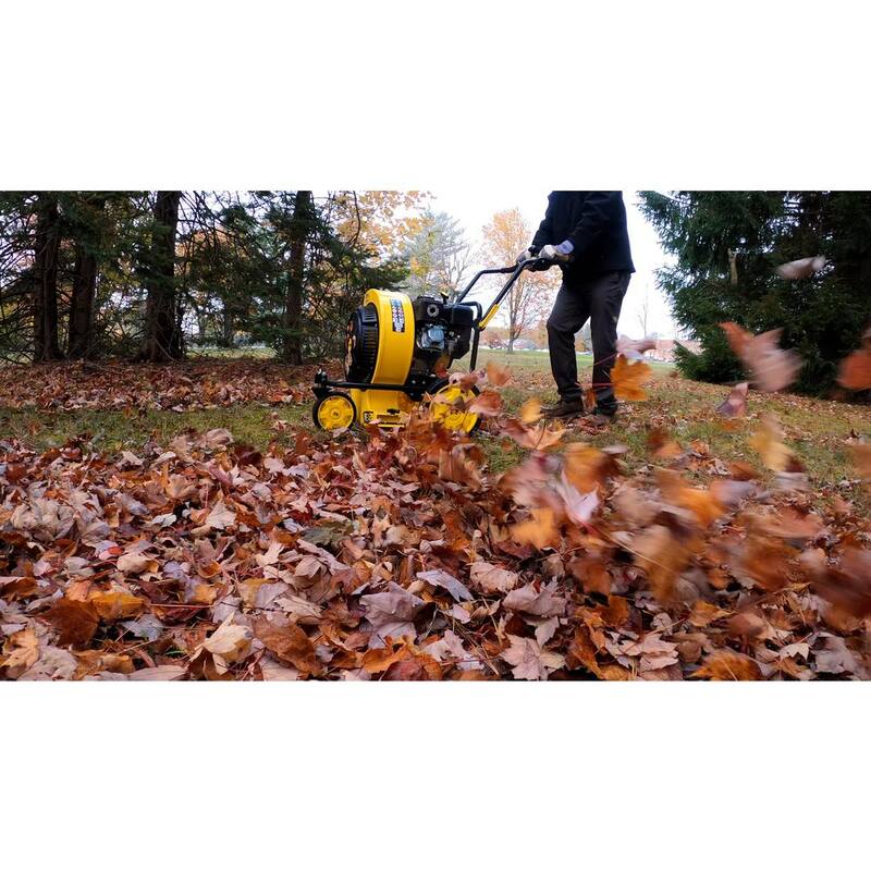 Champion Power Equipment 160 MPH 1300 CFM 224 cc Walk-Behind Gas Leaf Blower with Swivel Front Wheel and 90-Degree Flow Diverter - 200947