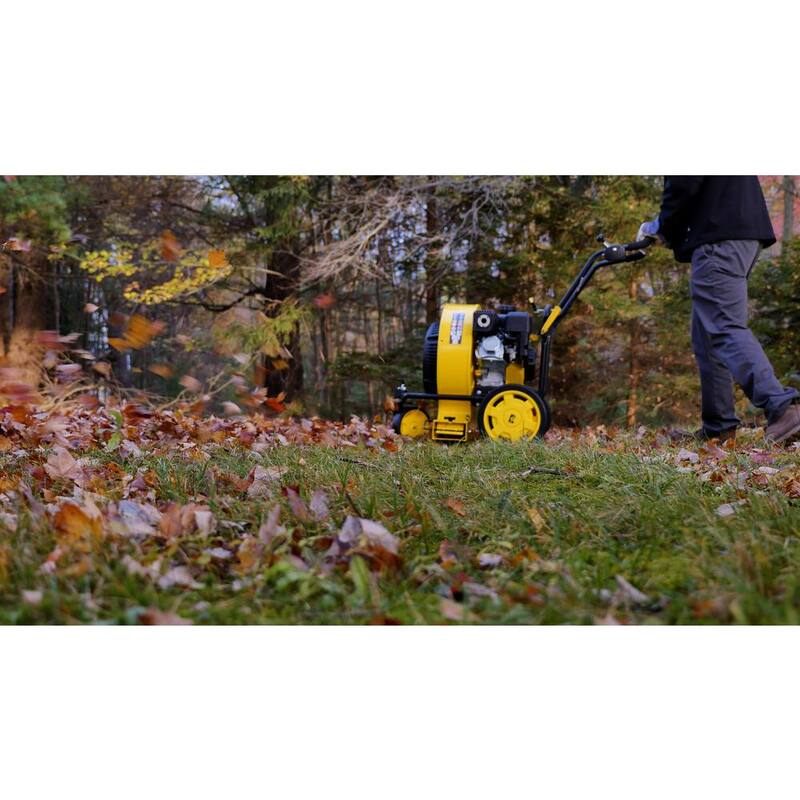 Champion Power Equipment 160 MPH 1300 CFM 224 cc Walk-Behind Gas Leaf Blower with Swivel Front Wheel and 90-Degree Flow Diverter - 200947
