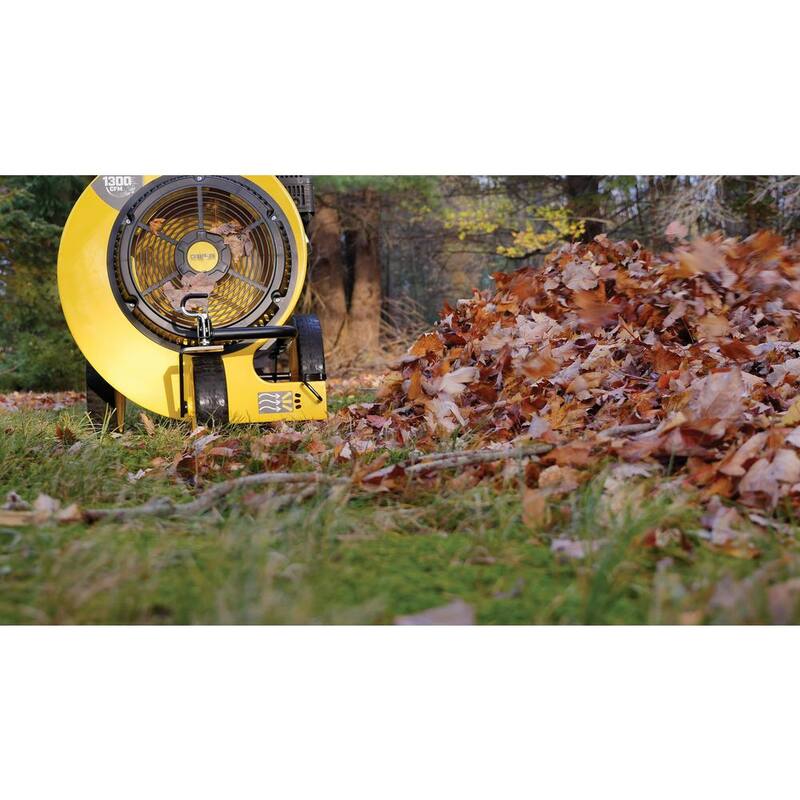 Champion Power Equipment 160 MPH 1300 CFM 224 cc Walk-Behind Gas Leaf Blower with Swivel Front Wheel and 90-Degree Flow Diverter - 200947