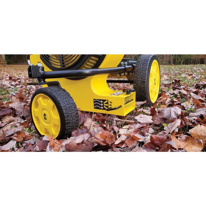Champion Power Equipment 160 MPH 1300 CFM 224 cc Walk-Behind Gas Leaf Blower with Swivel Front Wheel and 90-Degree Flow Diverter - 200947