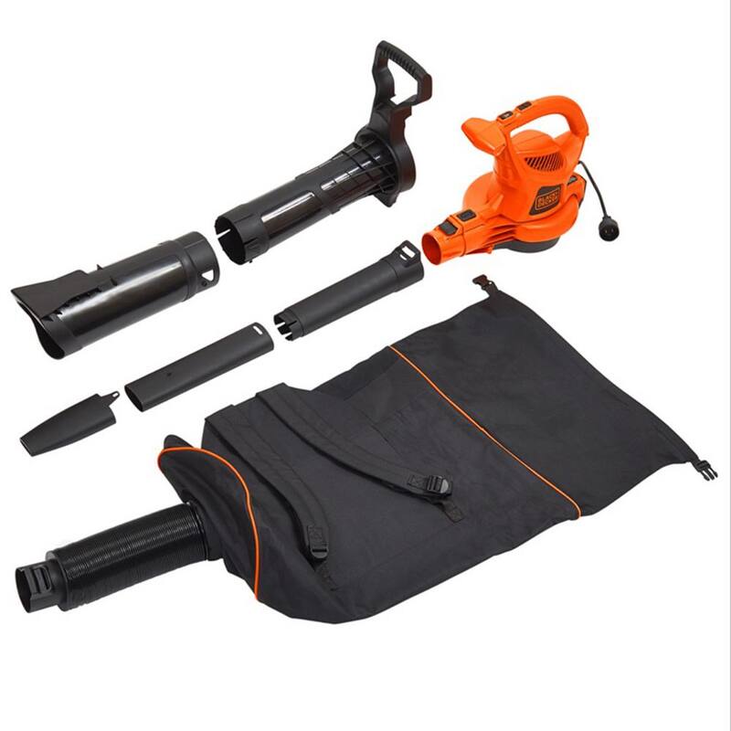 BLACK+DECKER 12 AMP 250 MPH 400 CFM Corded Electric 3-In-1 Backpack Leaf Blower, Vacuum & Mulcher - BEBL7000
