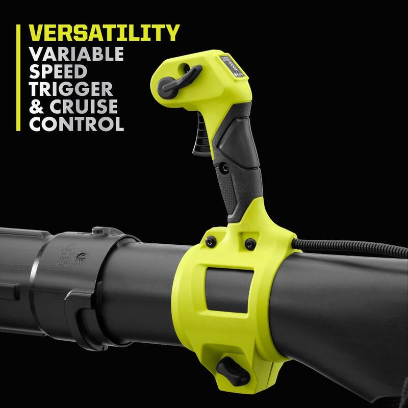 RYOBI 40V HP Brushless Whisper Series 165 MPH 730 CFM Cordless Battery Backpack Blower with (2) 6.0 Ah Batteries and Charger - RY404170