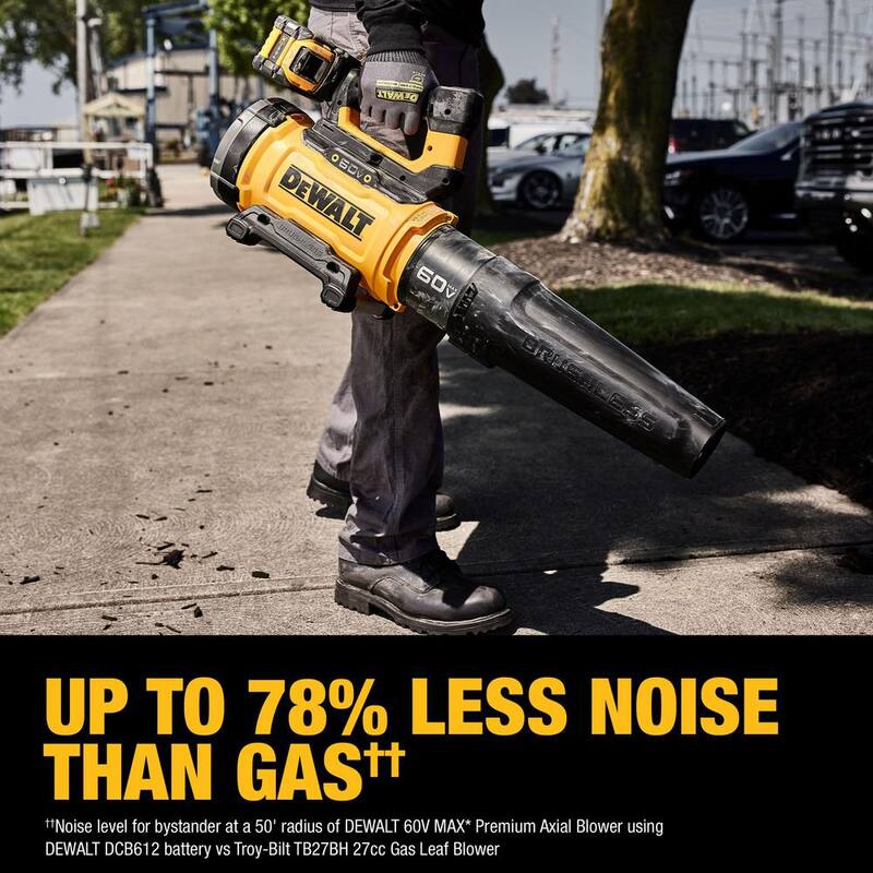 DEWALT FLEXVOLT 60V MAX 160 MPH 760 CFM Brushless Cordless Battery Powered Blower Kit w/ (1) FLEXVOLT 4 Ah Battery and Charger - DCBL777Y1