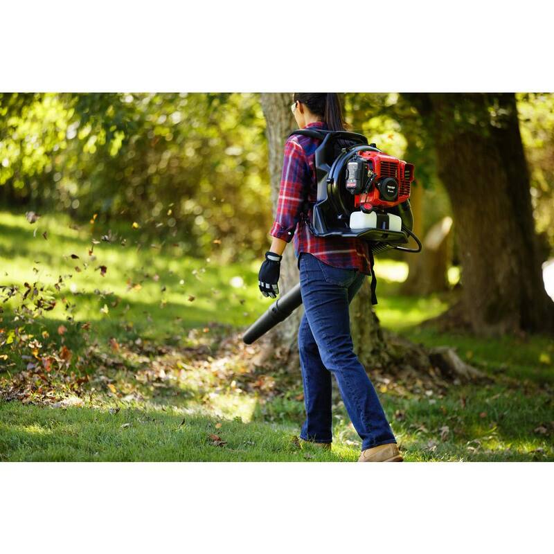 Troy-Bilt 220 MPH 600 CFM 51 cc Full Crank 2-Cycle Gas Backpack Leaf Blower with Tube Mounted Controls - TB51BP