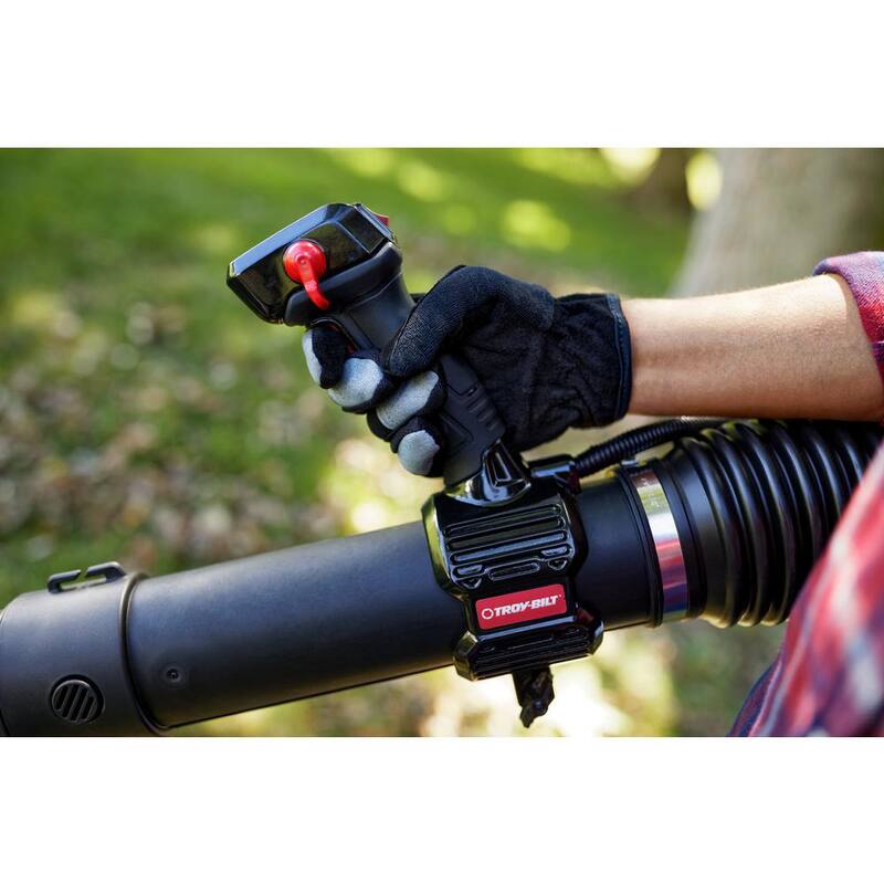 Troy-Bilt 220 MPH 600 CFM 51 cc Full Crank 2-Cycle Gas Backpack Leaf Blower with Tube Mounted Controls - TB51BP