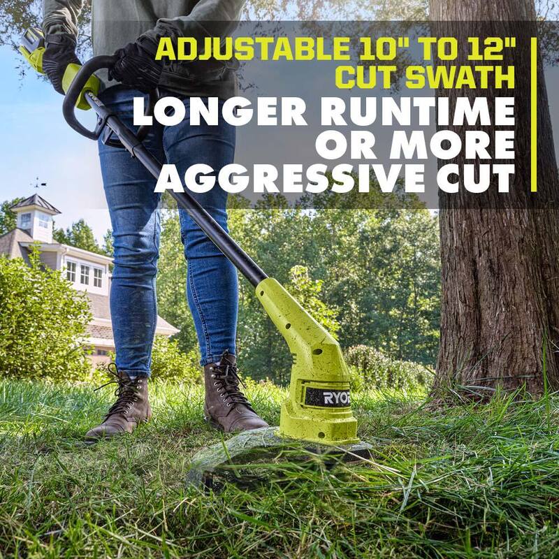 RYOBI 40V Cordless Battery 12 in. String Trimmer and 450 CFM 120 MPH Blower Combo Kit 2-Tools with 4.0 Ah Battery and Charger - RY40970VNM