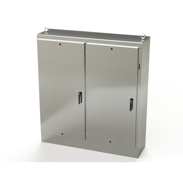 Saginaw Control & Engineering 304 Stainless Steel Electrical Enclosures, 72 in H, 18 in D, 65-3/4 in W, NEMA 3R, 4, 4X, 12, 13 - SCE-72XM6618SS