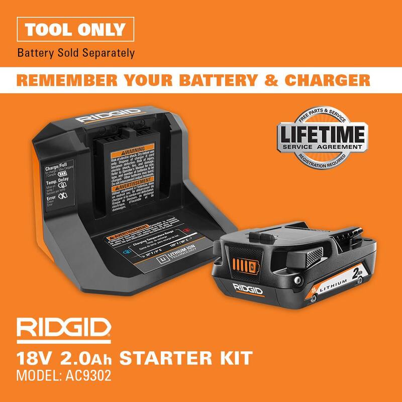 RIDGID 18V Cordless 105 MPH Jobsite Handheld Blower (Tool Only) - R8604301B