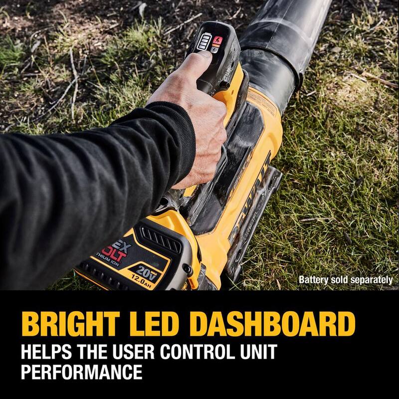 DEWALT FLEXVOLT 60V MAX 160 MPH 760 CFM Brushless Cordless Battery Powered Blower (Tool-Only) - DCBL777B