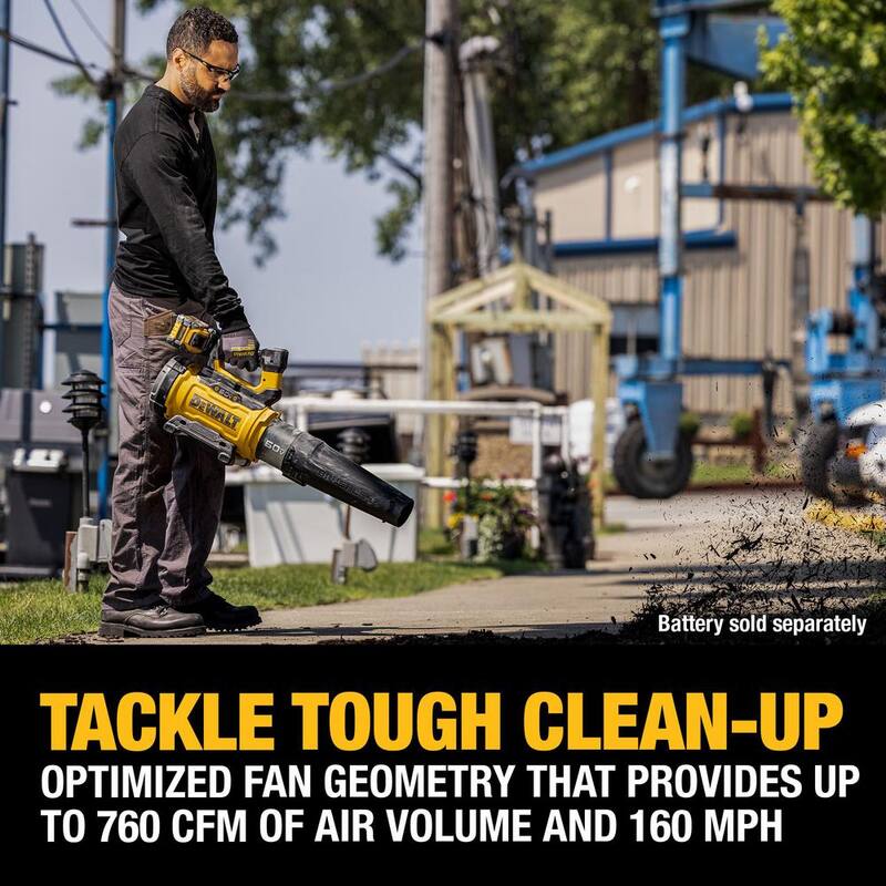 DEWALT FLEXVOLT 60V MAX 160 MPH 760 CFM Brushless Cordless Battery Powered Blower (Tool-Only) - DCBL777B