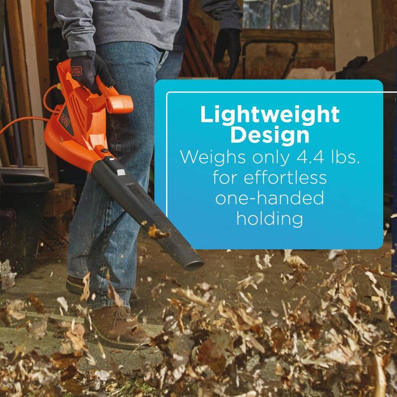 BLACK+DECKER 7 AMP 180 MPH 220 CFM Corded Electric Handheld Leaf Blower - LB700