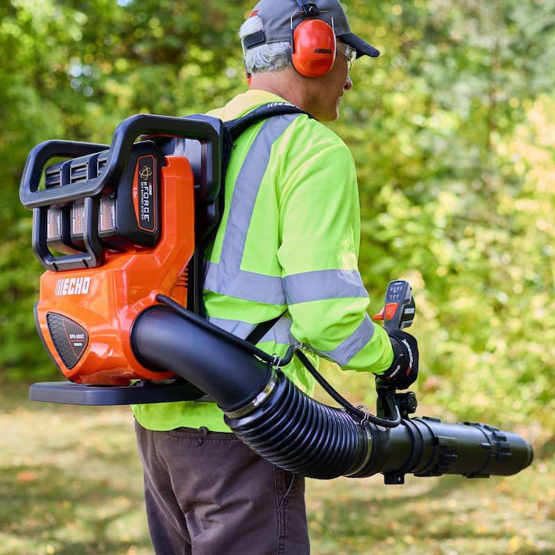 ECHO eFORCE 56V 195 MPH 795 CFM Cordless Battery Backpack Blower w/Tube Throttle & (2) 5.0Ah Batteries & Dual Port Charger - DPB-5800TD2-2