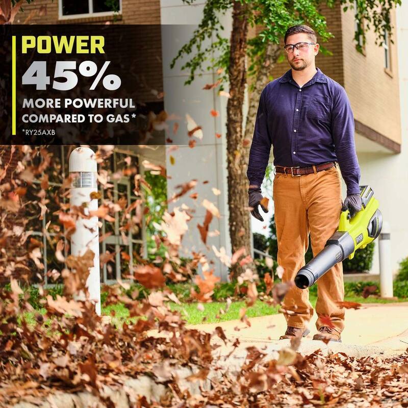 RYOBI 40V HP Brushless Whisper Series Cordless 730 CFM 190 MPH Blower and Vacuum/Mulcher with (2) 4.0 Ah Batteries and Charger - RY404100-RY40405BTL