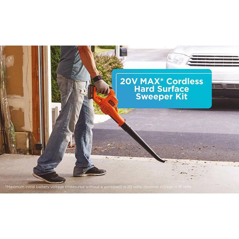BLACK+DECKER 20V MAX 130 MPH 100 CFM Cordless Battery Powered Handheld Leaf Blower Kit with (1) 1.5Ah Battery & Charger - LSW221