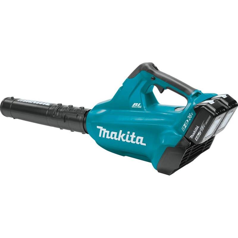 Makita 120 MPH 473 CFM 18V X2 (36V) LXT Lithium-Ion Brushless Cordless Leaf Blower Kit with 2 Batteries 5.0Ah and Charger - XBU02PT