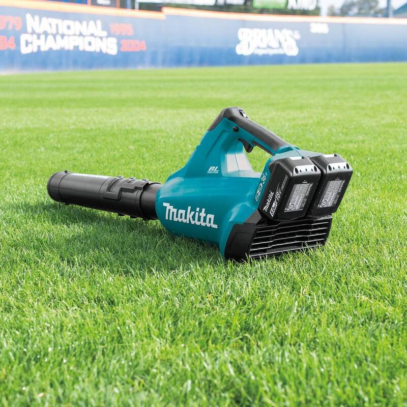 Makita 120 MPH 473 CFM 18V X2 (36V) LXT Lithium-Ion Brushless Cordless Leaf Blower Kit with 2 Batteries 5.0Ah and Charger - XBU02PT