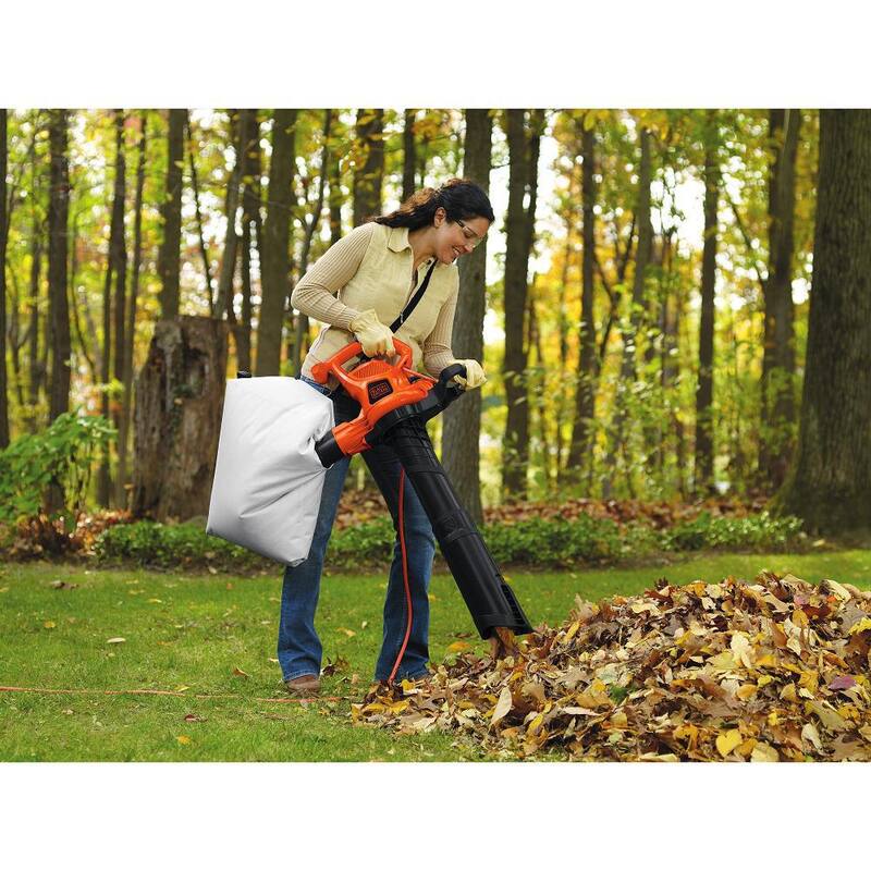 BLACK+DECKER 12 AMP 230 MPH 385 CFM Corded Electric 3-In-1 Handheld Leaf Blower, Vacuum & Mulcher with Tool Free Switchover - BV3600