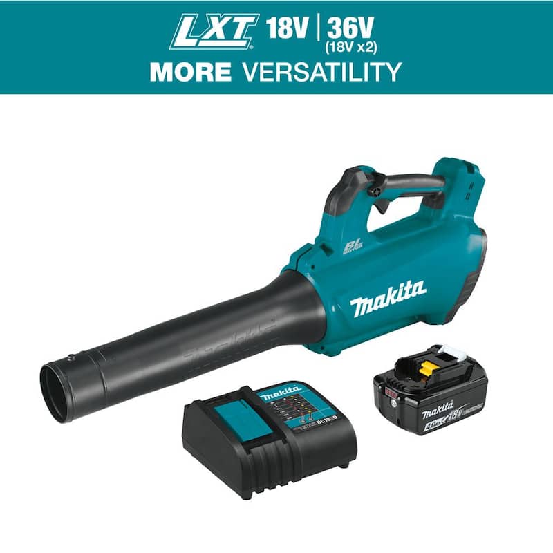 Makita 116 MPH 459 CFM 18V LXT Lithium-Ion Brushless Cordless Leaf Blower Kit - XBU03SM1