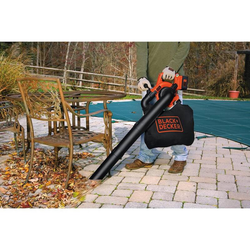 BLACK+DECKER 40V MAX 120 MPH 90 CFM Cordless Battery Powered Handheld Leaf Blower & Vacuum Kit with (1) 1.5Ah Battery & Charger - LSWV36