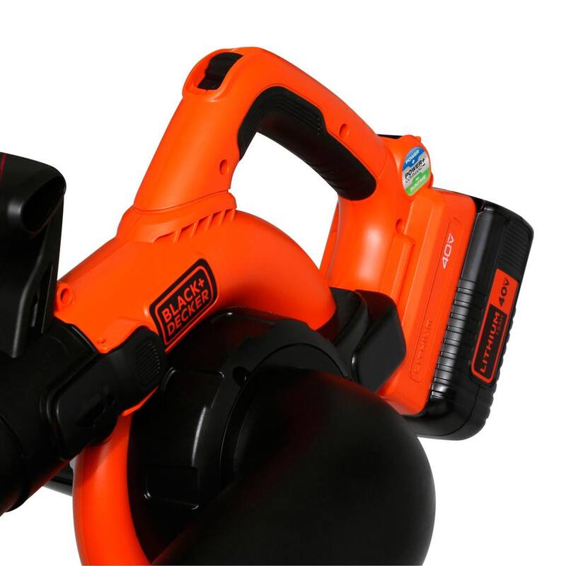 BLACK+DECKER 40V MAX 120 MPH 90 CFM Cordless Battery Powered Handheld Leaf Blower & Vacuum Kit with (1) 1.5Ah Battery & Charger - LSWV36