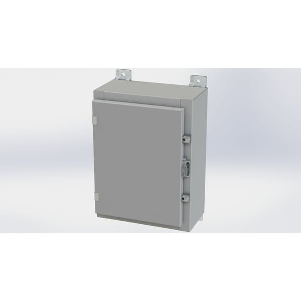 Saginaw Control & Engineering Carbon Steel Electrical Enclosures, 16 in H, 6 in D, 12 in W, NEMA 4, Hinged - SCE-16H1206LP