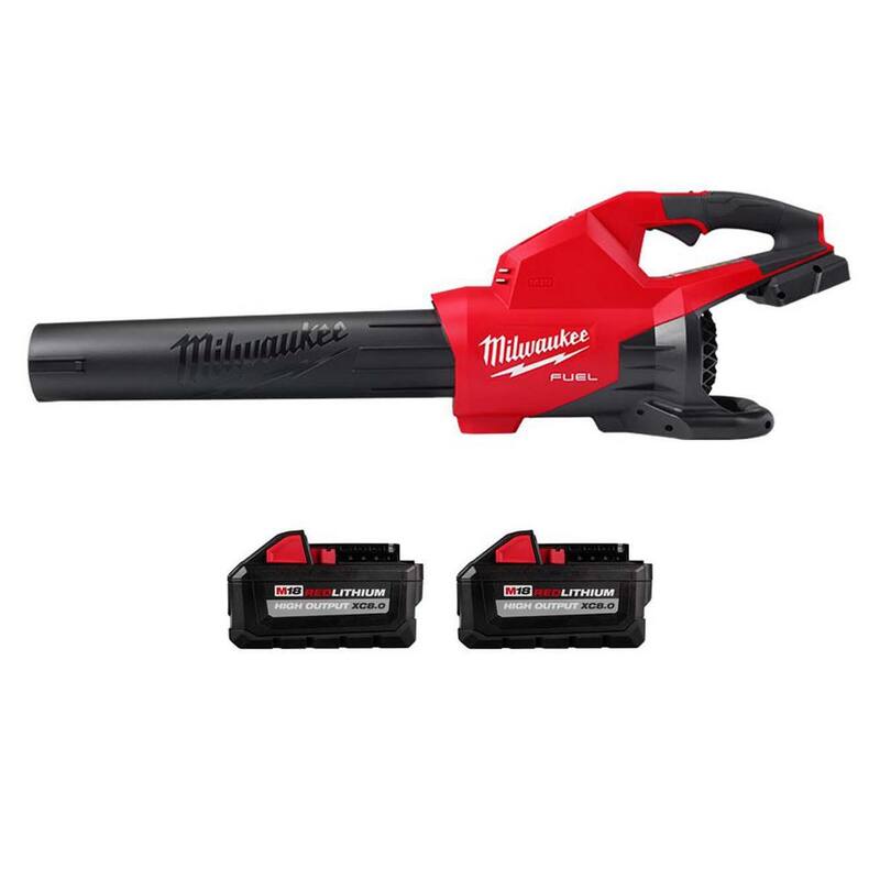 Milwaukee M18 FUEL Dual Battery 145 MPH 600 CFM 18V Lithium-Ion Brushless Cordless Handheld Blower w/ Two 8Ah HO Battery (2-Pack) - 2824-20-48-11-1880-48-11-1880