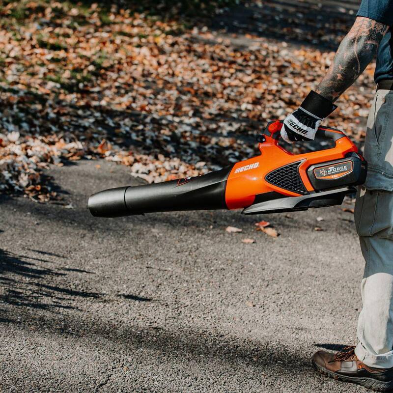 ECHO eFORCE 56V 158 MPH 549 CFM Cordless Battery Powered Handheld Leaf Blower with 5.0Ah Battery and Rapid Charger - DPB-2500R2