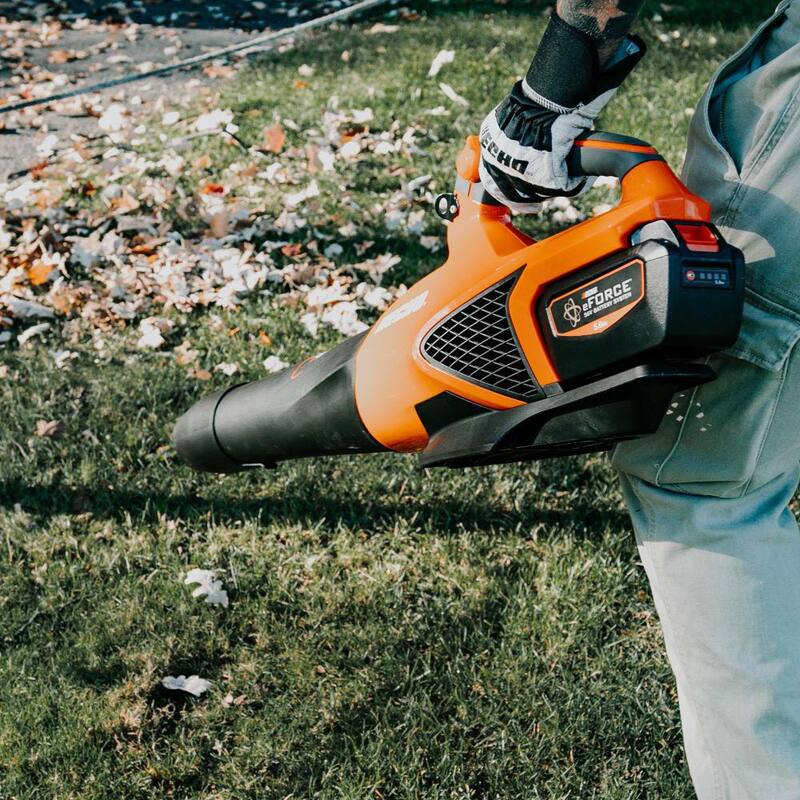 ECHO eFORCE 56V 158 MPH 549 CFM Cordless Battery Powered Handheld Leaf Blower with 5.0Ah Battery and Rapid Charger - DPB-2500R2