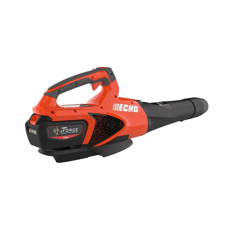 ECHO eFORCE 56V 158 MPH 549 CFM Cordless Battery Powered Handheld Leaf Blower with 5.0Ah Battery and Rapid Charger - DPB-2500R2