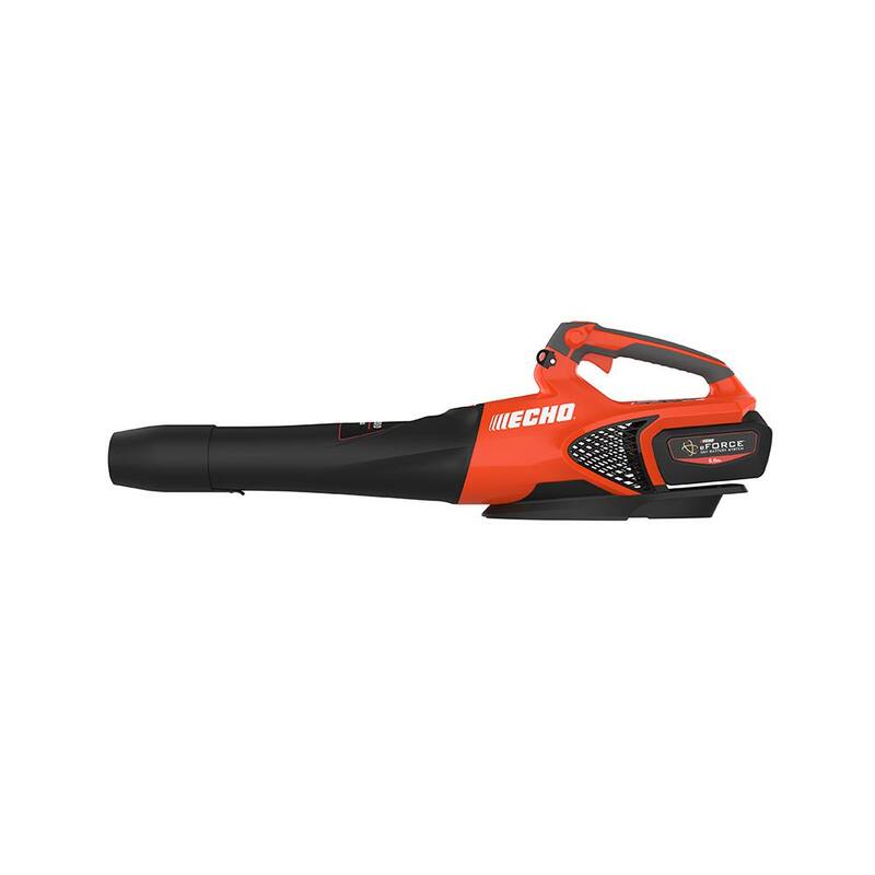 ECHO eFORCE 56V 158 MPH 549 CFM Cordless Battery Powered Handheld Leaf Blower with 5.0Ah Battery and Rapid Charger - DPB-2500R2