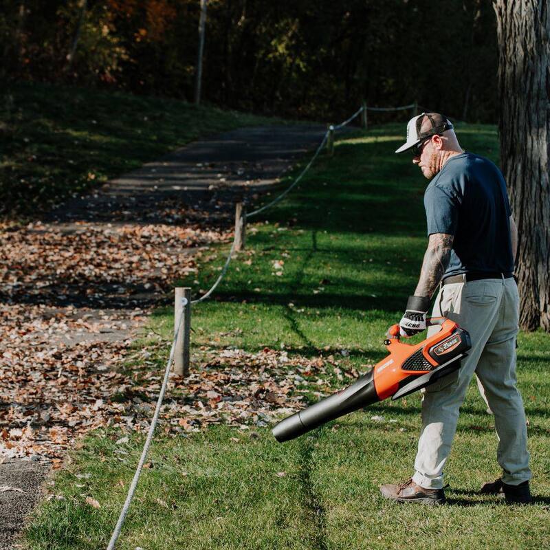 ECHO eFORCE 56V 158 MPH 549 CFM Cordless Battery Powered Handheld Leaf Blower with 5.0Ah Battery and Rapid Charger - DPB-2500R2