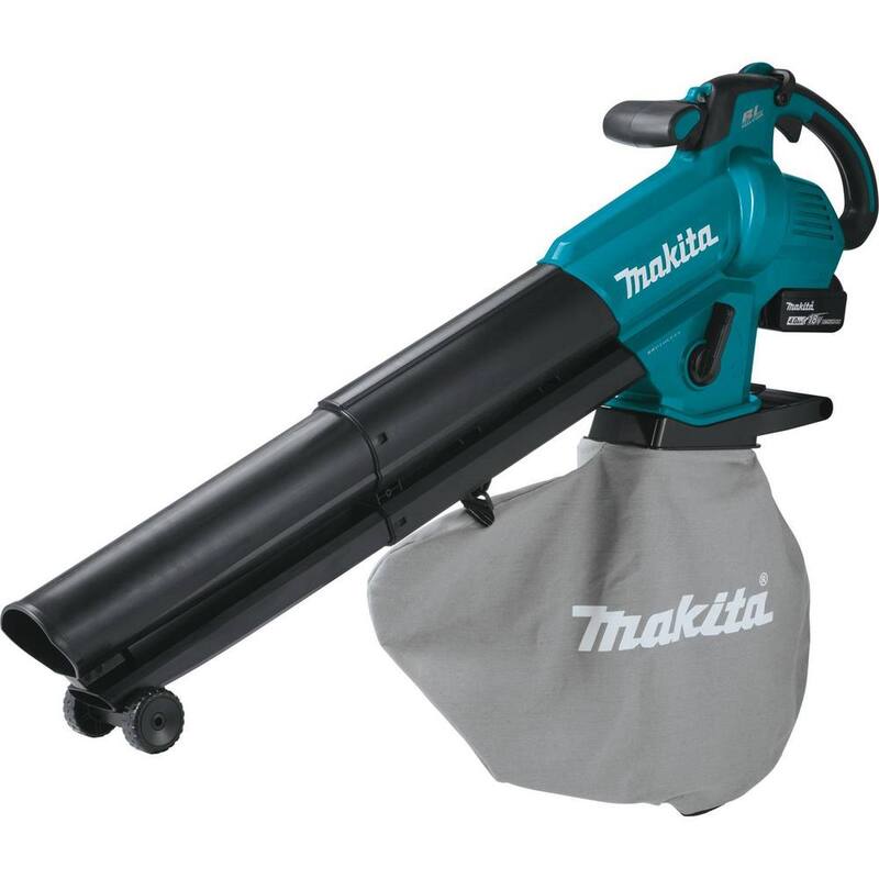 Makita 143 MPH 148 CFM 18V LXT Brushless Blower/Vacuum Mulcher Kit, 4.0Ah - XBU07SM1