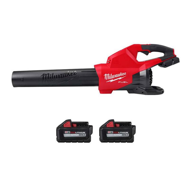Milwaukee M18 FUEL Dual Battery 145 MPH 600 CFM 18V Lithium-Ion Brushless Cordless Handheld Blower w/Two 6Ah HO Battery (2-Pack) - 2824-20-48-11-1862