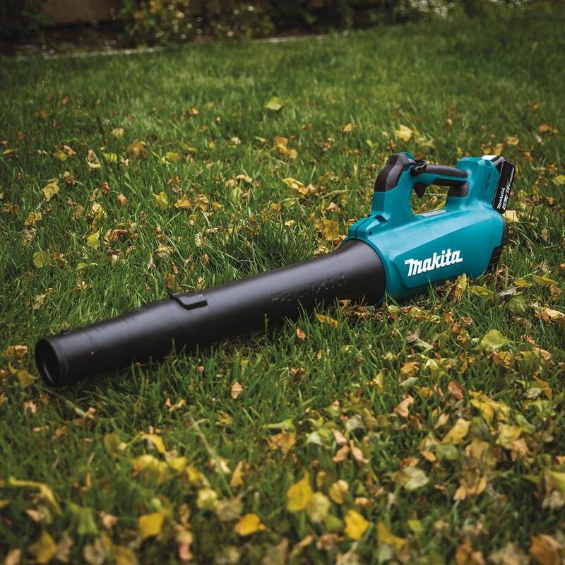Makita 116 MPH 459 CFM LXT 18V Lithium-Ion Brushless Cordless Leaf Blower with Blower Nozzle and Flat End Nozzle - XBU03Z191L13519